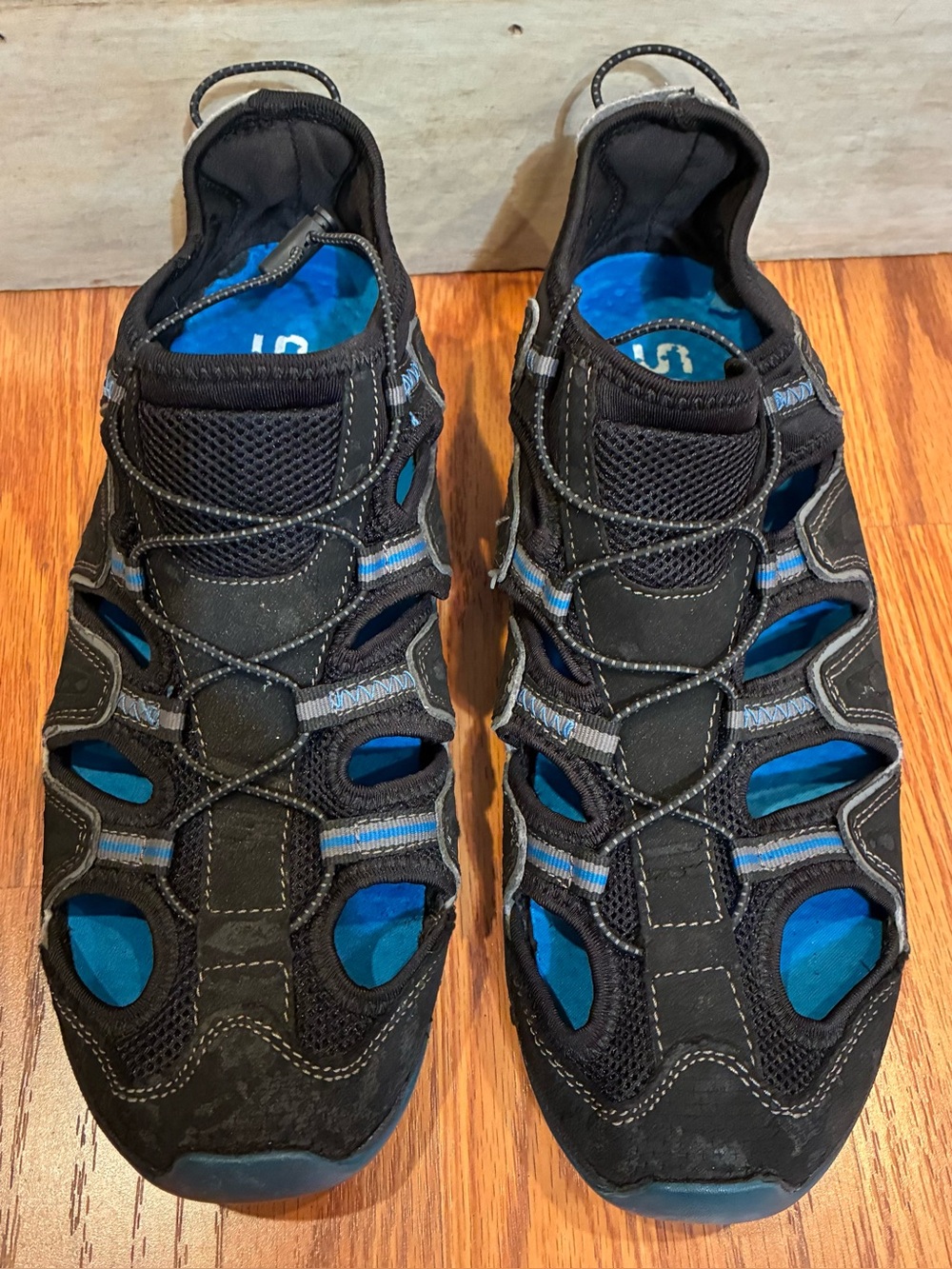 Speedo Water Shoes Black Blue Men's Size 10